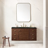 Amberly 48" Single Vanity, Mid-Century Walnut, w/ 3 CM Phantome Eclos Top