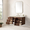 Amberly 48" Single Vanity, Mid-Century Walnut, w/ 3 CM Tajnar Eclos Top w/FreePower Wireless Charger