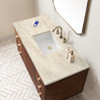 Amberly 48" Single Vanity, Mid-Century Walnut, w/ 3 CM Tajnar Eclos Top w/FreePower Wireless Charger