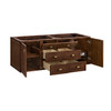 Amberly 60" Double Vanity, Mid-Century Walnut w/ 3 CM Eternal Jasmine Pearl Top w/FreePower Wireless Charger