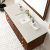 Amberly 60" Single Vanity, Mid-Century Walnut, w/ 3 CM Siberian Silestone Top