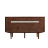 Amberly 60" Single Vanity, Mid-Century Walnut, w/ 3 CM Siberian Silestone Top