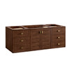 Amberly 60" Single Vanity, Mid-Century Walnut w/ 3 CM Ethereal Noctis Top w/FreePower Wireless Charger