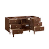 Amberly 60" Single Vanity, Mid-Century Walnut, w/ 3 CM Tajnar Eclos Top w/FreePower Wireless Charger