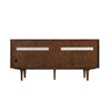 Amberly 72" Double Vanity, Mid-Century Walnut w/ 3 CM Eternal Jasmine Pearl Top