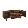 Amberly 72" Double Vanity, Mid-Century Walnut w/ 3 CM Ethereal Noctis Top w/FreePower Wireless Charger