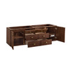 Amberly 72" Double Vanity, Mid-Century Walnut w/ 3 CM Ethereal Noctis Top w/FreePower Wireless Charger
