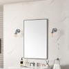 Rohe 26" Rectangular Mirror, Satin Nickel