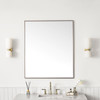 Rohe 36" Rectangular Mirror, Champagne Brass