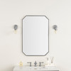 Rohe 24" Octagonal Mirror, Satin Nickel