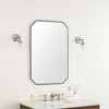 Rohe 24" Octagonal Mirror, Satin Nickel