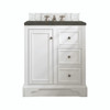 De Soto 30" Single Vanity, Bright White, w/ 3 CM Phantome Eclos Top