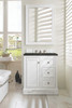 De Soto 30" Single Vanity, Bright White, w/ 3 CM Phantome Eclos Top