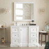 De Soto 48" Single Vanity, Bright White w/ 3 CM Lime Delight Silestone Top
