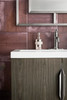 Columbia 31.5" Single Vanity, Ash Gray w/ White Glossy Composite Stone Top