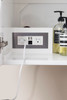 Columbia 48" Single Wall Mount Vanity, Glossy White, Radiant Gold w/ Glossy White Composite Stone Top