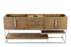 Columbia 72" Double Vanity Cabinet, Latte Oak, Brushed Nickel