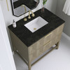 Emmeline 36" Single Vanity, Pebble Oak, w/ 3 CM Phantome Eclos Top