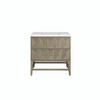 Emmeline 36" Single Vanity, Pebble Oak w/ 3 CM White Zeus Top