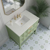 Emmeline 36" Single Vanity, Pistachio w/ 3 CM Lime Delight Top