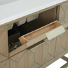 Emmeline 48" Single Vanity, Pebble Oak w/ 3 CM Eternal Jasmine Pearl Silestone Top w/ FreePower Wireless Charger