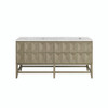 Emmeline 72" Double Vanity, Pebble Oak w/ 3 CM Eternal Jasmine Pearl Top w/FreePower Wireless Charger
