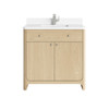 Gracyn 36" Single Vanity, Coastal Driftwood, w/ 3 CM White Zeus Quartz Top