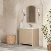 Gracyn 36" Single Vanity, Coastal Driftwood, w/ 3 CM White Zeus Quartz Top