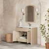 Gracyn 36" Single Vanity, Coastal Driftwood, w/ 3 CM White Zeus Quartz Top