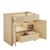 Gracyn 36" Single Vanity, Coastal Driftwood, w/ 3 CM White Zeus Quartz Top