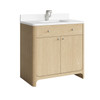 Gracyn 36" Single Vanity, Coastal Driftwood, w/ 3 CM White Zeus Quartz Top