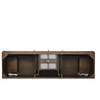 Gracyn 72" Double Vanity, Sable, w/ 3 CM White Zeus Quartz Widespread Top