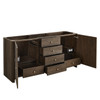 Gracyn 72" Double Vanity, Sable, w/ 3 CM White Zeus Quartz Widespread Top
