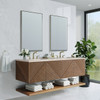 Marcello 72" Double Vanity, Chestnut w/ 3 CM Eternal Marfil Top