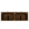Marcello 72" Double Vanity, Chestnut w/ 3 CM Eternal Marfil Top