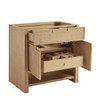 Solene 36" Single Vanity, Seaside Oak, w/ 3 CM Eternal Jasmine Pearl Quartz Top