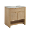 Solene 36" Single Vanity, Seaside Oak, w/ 3 CM Eternal Jasmine Pearl Quartz Top