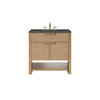 Solene 36" Single Vanity, Seaside Oak, w/ 3 CM Parisien Bleu Quartz Top