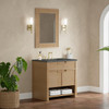 Solene 36" Single Vanity, Seaside Oak, w/ 3 CM Parisien Bleu Quartz Top