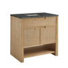 Solene 36" Single Vanity, Seaside Oak, w/ 3 CM Parisien Bleu Quartz Top