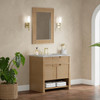 Solene 36" Single Vanity, Seaside Oak, w/ 3 CM Victorian Silver Quartz Top
