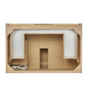 Solene 36" Single Vanity, Seaside Oak, w/ 3 CM Victorian Silver Quartz Top