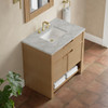 Solene 36" Single Vanity, Seaside Oak, w/ 3 CM Victorian Silver Quartz Top