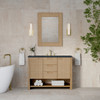 Solene 48" Single Vanity, Seaside Oak, w/ 3 CM Charcoal Soapstone Quartz Top