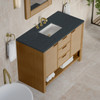 Solene 48" Single Vanity, Seaside Oak, w/ 3 CM Charcoal Soapstone Quartz Top