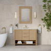 Solene 48" Single Vanity, Seaside Oak, w/ 3 CM Ethereal Noctis Quartz Top