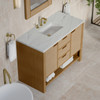 Solene 48" Single Vanity, Seaside Oak, w/ 3 CM Ethereal Noctis Quartz Top