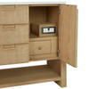 Solene 48" Single Vanity, Seaside Oak, w/ 3 CM Ethereal Noctis Quartz Top