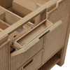 Solene 48" Single Vanity, Seaside Oak, w/ 3 CM Parisien Bleu Quartz Top