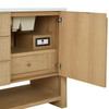 Solene 72" Double Vanity, Seaside Oak, w/ 3 CM Eternal Jasmine Pearl Quartz Top